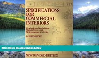 Buy NOW  Specifications for Commercial Interiors S.C. Reznikoff  Book