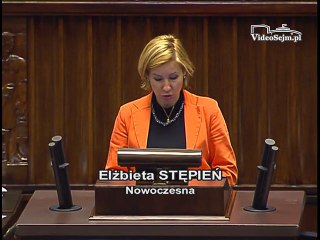 Poseł Elżbieta Stępień - Wystąpienie z dnia 15 listopada 2016 roku.