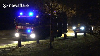 Huge fire at Heathrow Garden Centre in London