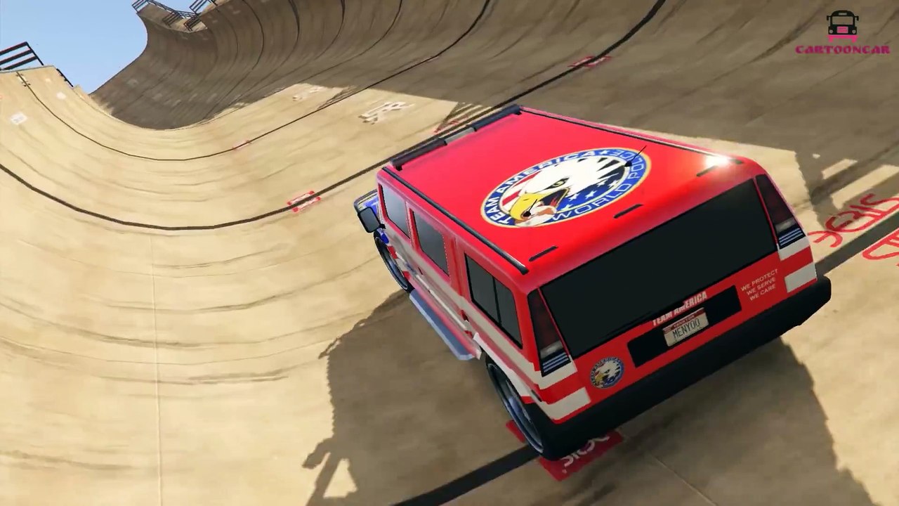 America Patriot Car for Kids with Spiderman Cartoon and Nursery Rhymes Songs for Children