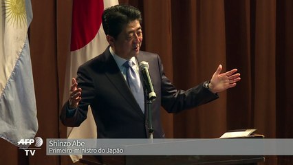 Premiê japonês visita a Argentina