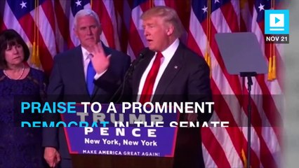 Trump just praised a major Democrat in the senate