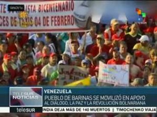 Pueblo venezolano se manifiesta en Barinas en apoyo a la Revolución