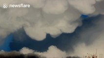 Cold air prompts 'mammatus clouds' in Northern Ireland