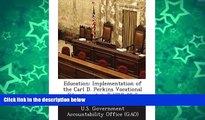 Buy NOW  Education: Implementation of the Carl D. Perkins Vocational Education ACT: T-Hrd-89-8