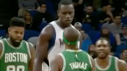 Isaiah Thomas SLAMMED to the ground by Gorgui Dieng