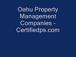 Oahu Property Management Companies - www.certifiedps.com