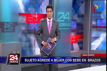 Sujeto se estaciona mal y agrede a mujer con bebé en brazos