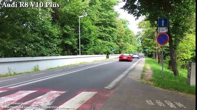 Audi R8 V10 plus vs NIssan GTR Nismo - Acceleration 0-300km_h, Revs & Exhaust Sound