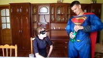 Joker and his evil plan. Superman KISS Catwoman - Funny Superhero Movie in Real Life :)