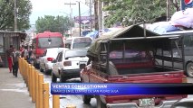 Ventas congestionan trafico en el centro de San Pedro Sula