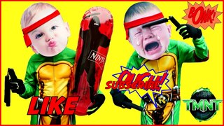 Crying Baby Superheroes in Real Life Belly Bumper Battle SILLY BIG HEAD BABIES IRL