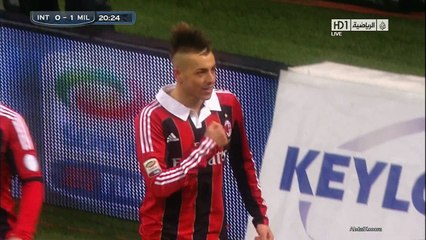 اهداف مباراة  ميلان و انتر ميلان 1-1 الدوري الايطالي موسم 12 - 13