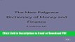 PDF The New Palgrave Dictionary of Money and Finance: 3 Volume Set Ebook Online