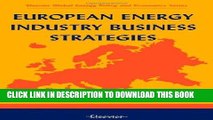 [READ] Ebook European Energy Industry Business Strategies (Elsevier Global Energy Policy and