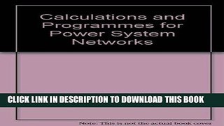 [READ] Ebook Calculations and Programs for Power System Networks Audiobook Download