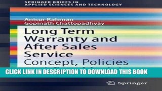 [READ] Ebook Long Term Warranty and After Sales Service: Concept, Policies and Cost Models