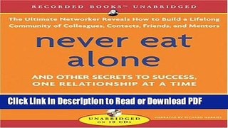 Read Never Eat Alone Ebook Online