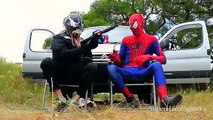 Spiderman Vs The Joker Venom Prank machine gun Super Hero Fights In Real Life IRL