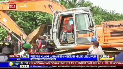 Bentrokan Petani dan Polisi di Lahan Sengketa Langkat