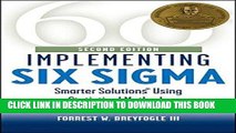 [READ] Ebook Implementing Six Sigma, Second Edition: Smarter Solutions Using Statistical Methods