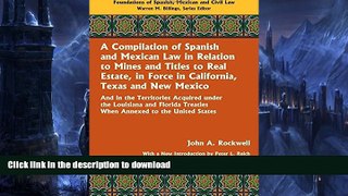 FAVORITE BOOK  A Compilation of Spanish and Mexican Law FULL ONLINE