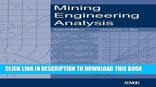 [READ] Online Mining Engineering Analysis, Second Edition Free Download