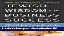 Read Jewish Wisdom for Business Success: Lessons from the Torah and Other Ancient Texts Free Books