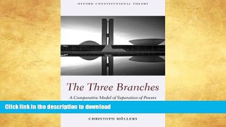 FAVORITE BOOK  The Three Branches: A Comparative Model of Separation of Powers (Oxford