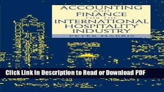 Read Accounting and Finance for the International Hospitality Industry PDF Free