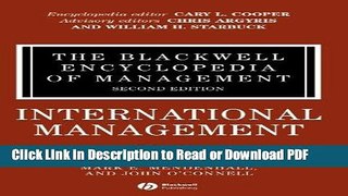 Read The Blackwell Encyclopedia of Management, International Management (Blackwell Encyclopaedia
