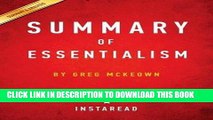 [PDF Kindle] Summary of Essentialism: By Greg McKeown - Includes Analysis Ebook Download
