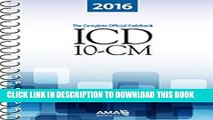 Ebook ICD-10-CM 2016: The Complete Official Draft Code Set (Icd-10-Cm the Complete Official
