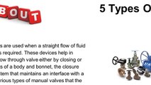 5 Types Of Manual Valves