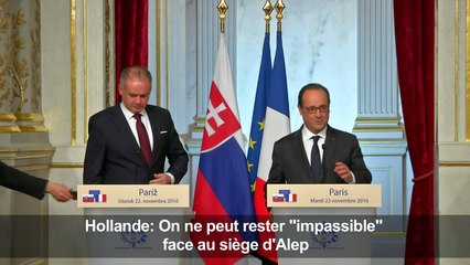 Hollande: on ne peut rester "impassible" face au siège d'Alep