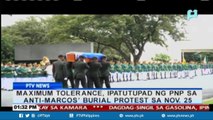 Maximum tolerance, ipatutupad ng PNP sa anti-Marcos' burial protest sa November 25