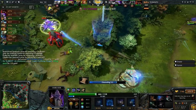 Epic Pudge Fight TI3( Dendi Destroy TongFu ) Fountain Hook Full Gameplay