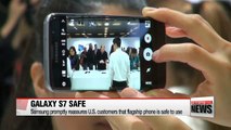 Samsung says Galaxy S7 phones safe despite scattered incidents