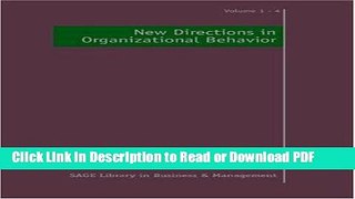 PDF New Directions in Organizational Behavior (SAGE Library in Business and Management) (v. 2) PDF