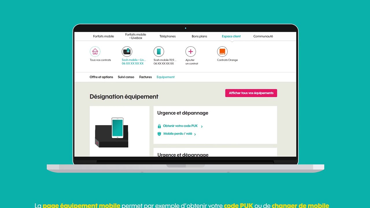 Bienvenue dans votre espace client Sosh