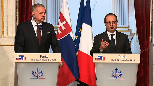 Déclaration conjointe avec Andrej KISKA, Président de la République de Slovaquie