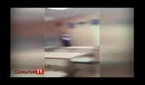 Kız öğrenciyi tekme tokat dövdü