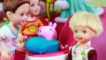 Barbie Frozen Kids Pig George Tummy Ache Eating Play-Doh & Poops Toilet Play Doh Peppa Pig Parody Episode