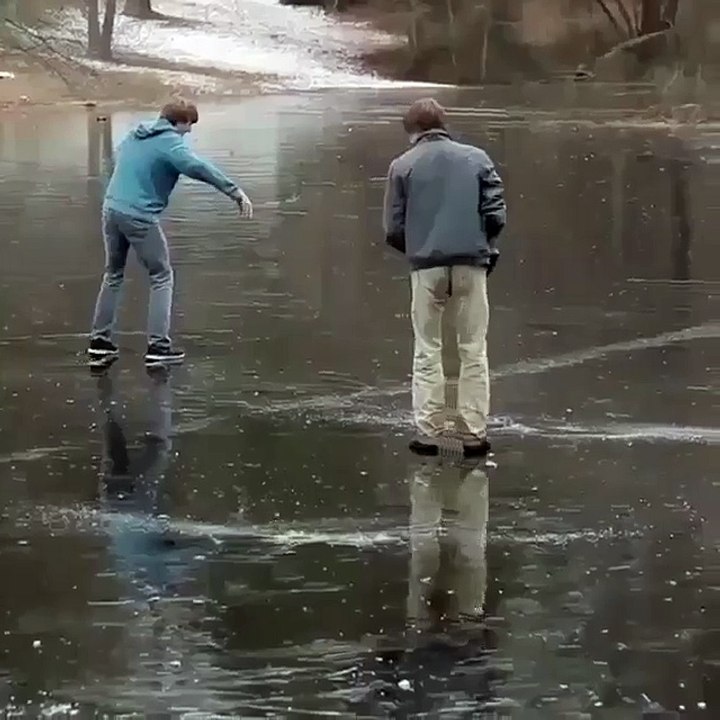 Boy Fall Into Ice Water