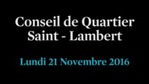 Conseil de Quartier Saint-Lambert du Lundi 21 Novembre 2016
