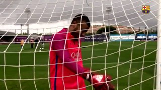 Justin Bieber training in Barcelona with Neymar