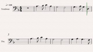 Trombone Christmas Sheet Music: In The Bleak Midwinter