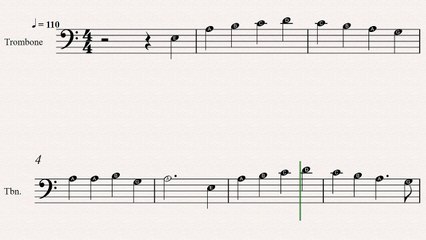 Trombone Christmas Sheet Music: The Huron Carol