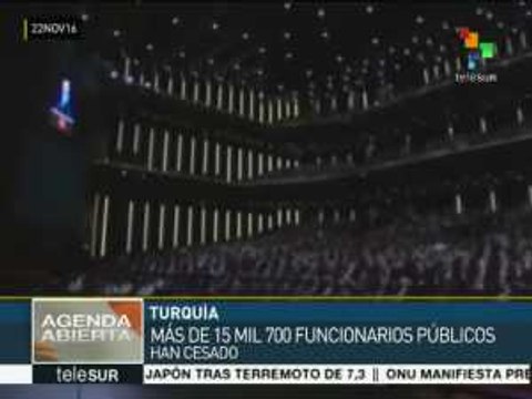 Turquía: cesan a más de 15 mil 700 funcionarios por vínculos con Gülen