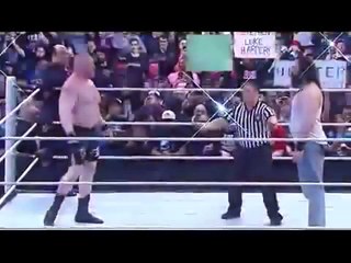 WWE Highlights - Brock Lesnar vs Bray Wyatt & Luke Harper - Full Match-jH5rHOUwjk8